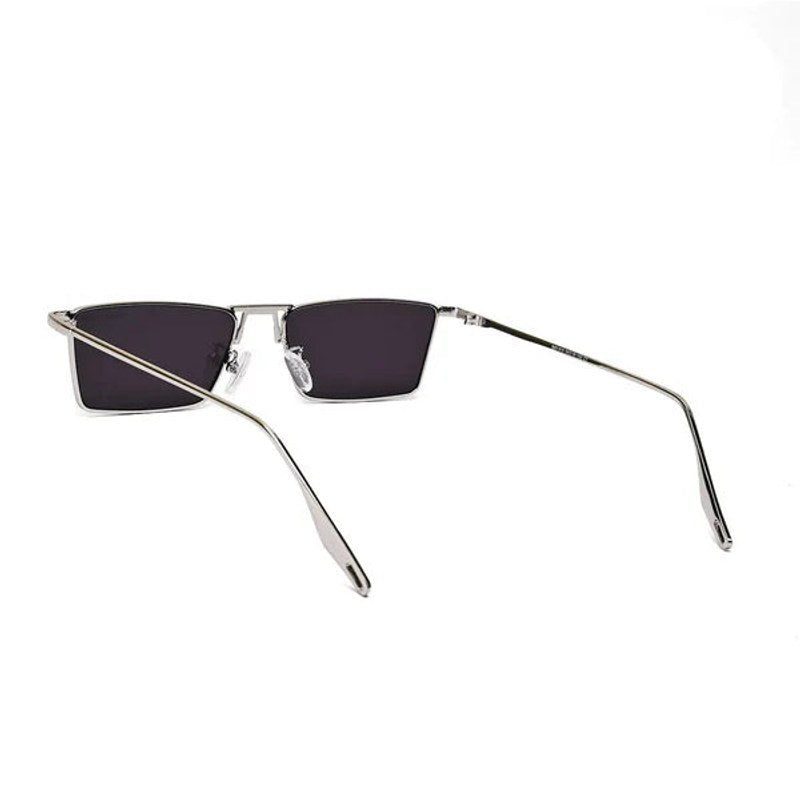 Elura Silver Medium Full Rim RECTANGLE Sunglasses for Men & Women — Hashtag Eyewears
