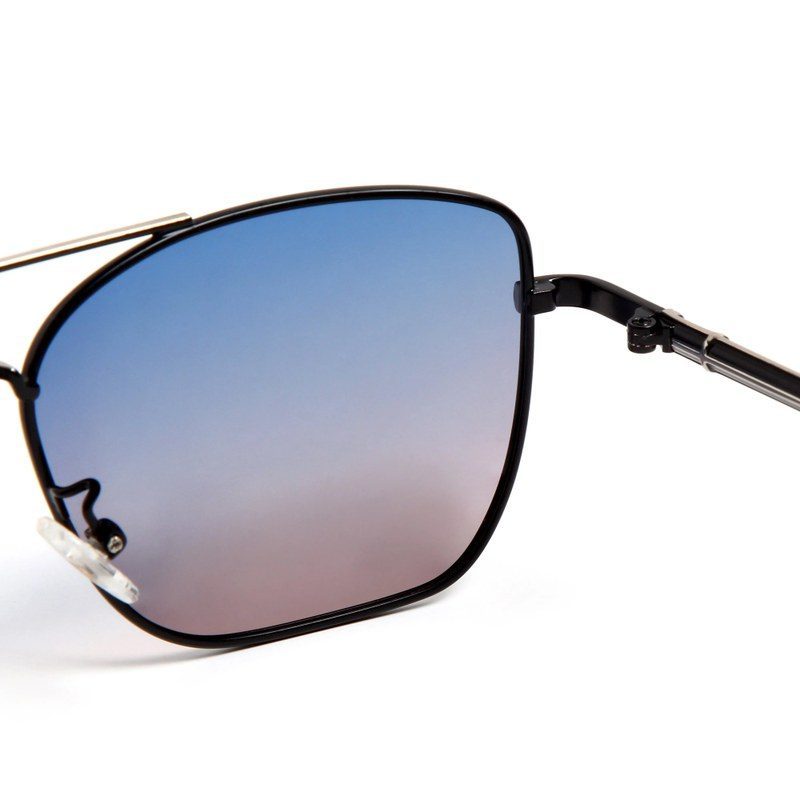 Enira Gradient Blue Pink Large Full Rim RECTANGLE Sunglasses for Men & Women — Hashtag Eyewears