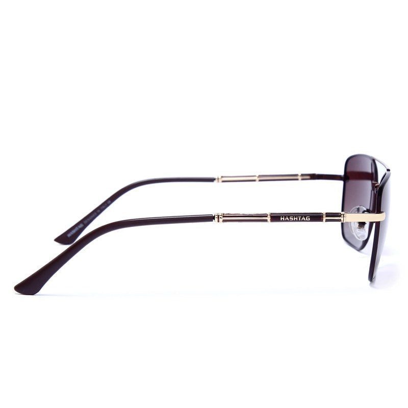 Enira Gradient Brown Large Full Rim RECTANGLE Sunglasses for Men & Women — Hashtag Eyewears