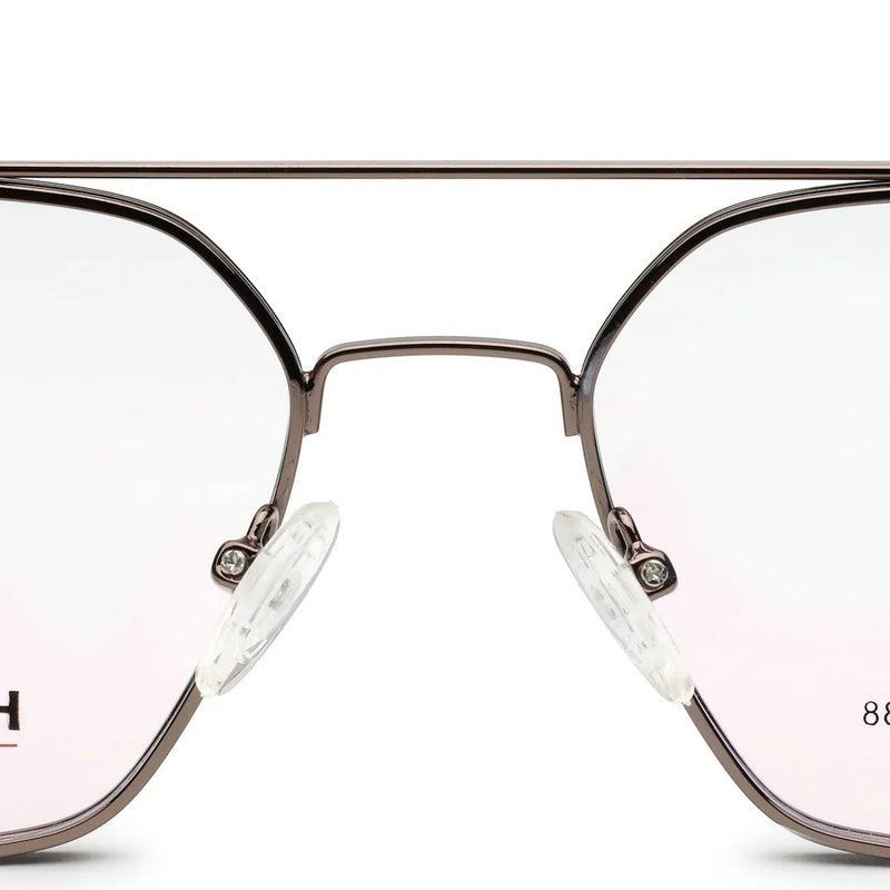 Ethra Brown Medium Full Rim Square with Spring Hinges Eyeglasses for Men & Women — Hashtag Eyewears