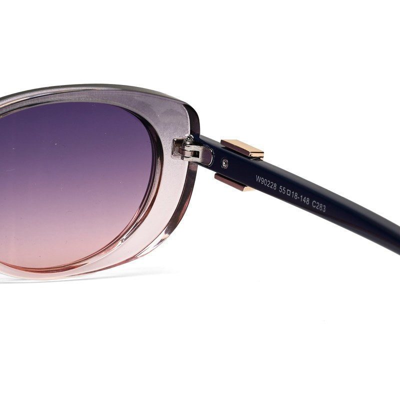 Evira Transparent Gradient Grey Large Full Rim Cateye Sunglasses for Women — Hashtag Eyewears