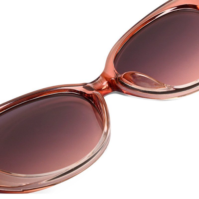 Evira Transparent Gradient Pink Large Full Rim Cateye Sunglasses for Women — Hashtag Eyewears