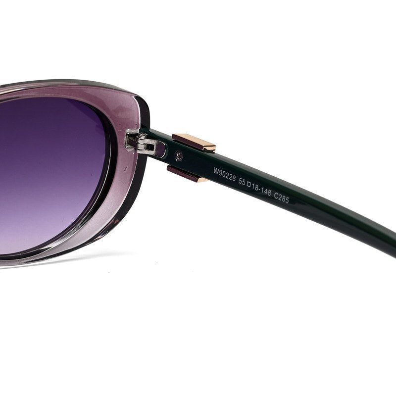 Evira Transparent Gradient Purple Large Full Rim Cateye Sunglasses for Women — Hashtag Eyewears
