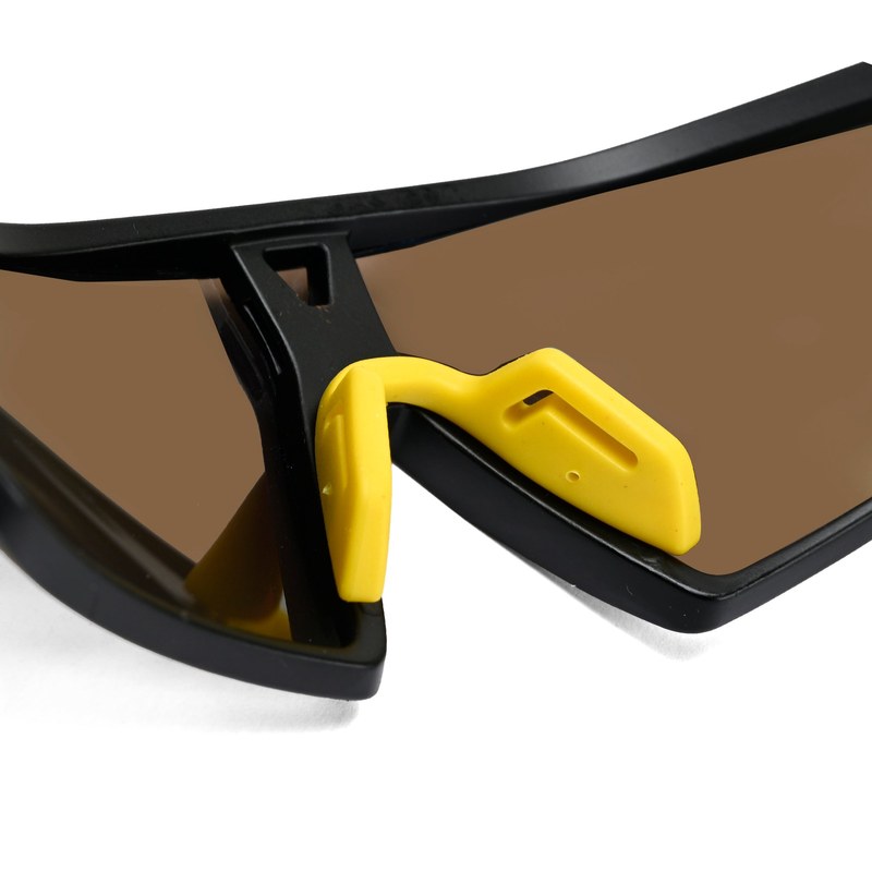 Faelon Black Medium Full Rim Shield Sports Sunglasses for Men & Women — Hashtag Eyewears