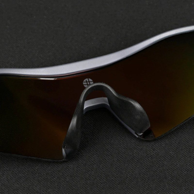 Falcon Grey Large Half Rim Shield Sports Sunglasses for Men & Women — Hashtag Eyewears