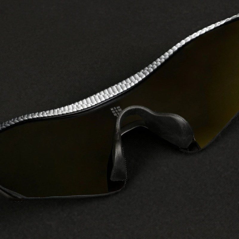 Falcon Grey Texture Large Half Rim Shield Sports Sunglasses for Men & Women — Hashtag Eyewears
