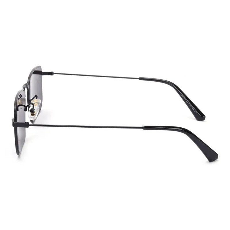 Feryn Black Medium Full Rim Rectangle Sunglasses for Men & Women — Hashtag Eyewears