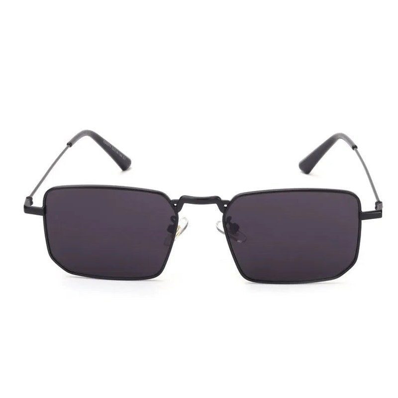 Feryn Black Medium Full Rim Rectangle Sunglasses for Men & Women — Hashtag Eyewears