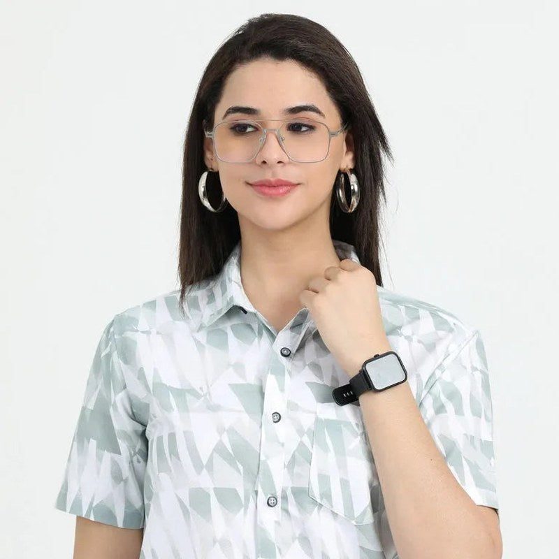 Fluxon Silver Large Full Rim Square Clip-on for Men & Women — Hashtag Eyewears