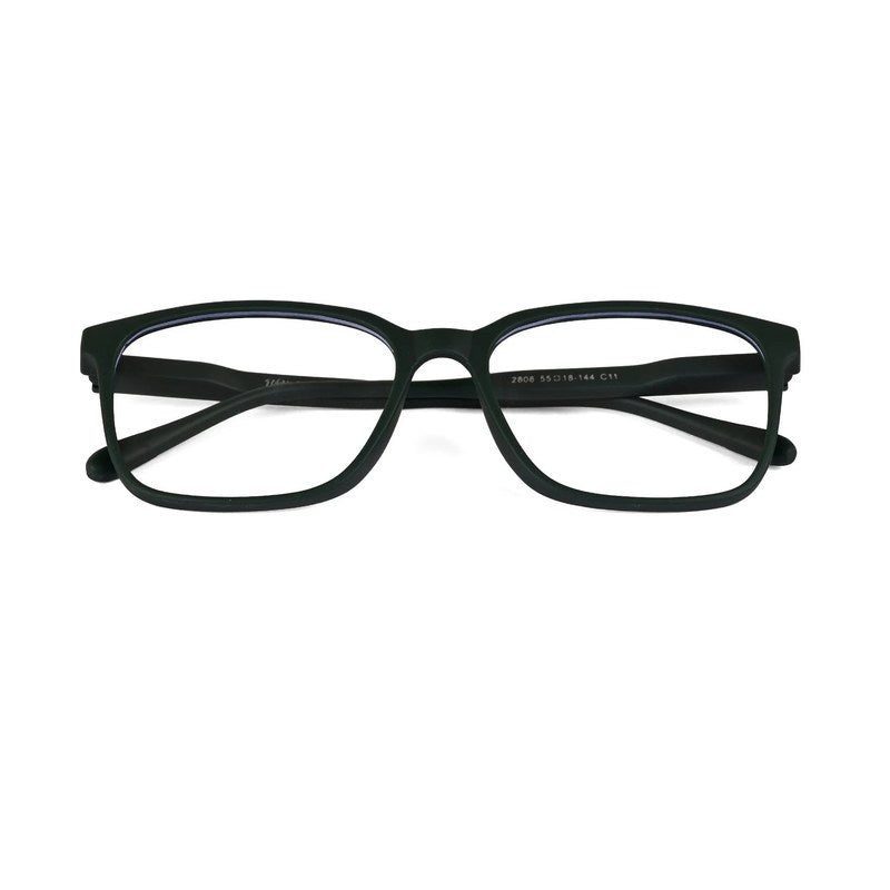 Focusly Green Medium Full Rim RECTANGLE Computer Glasses for Men & Women — Hashtag Eyewears