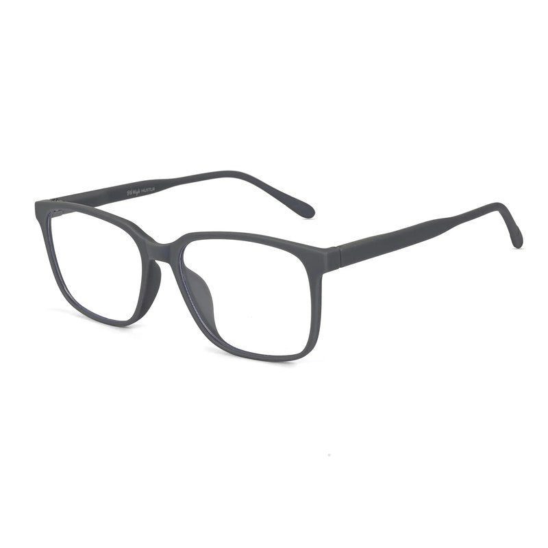 Focusly Grey Medium Full Rim RECTANGLE Computer Glasses for Men & Women — Hashtag Eyewears