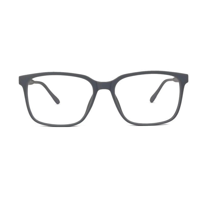 Focusly Grey Medium Full Rim RECTANGLE Computer Glasses for Men & Women — Hashtag Eyewears