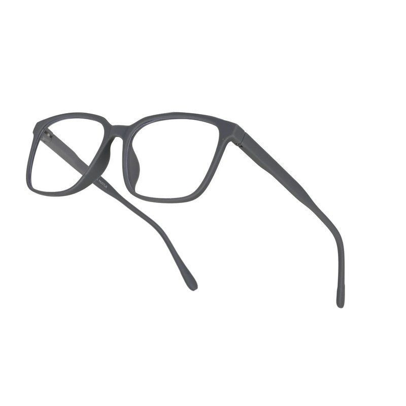 Focusly Grey Medium Full Rim RECTANGLE Computer Glasses for Men & Women — Hashtag Eyewears