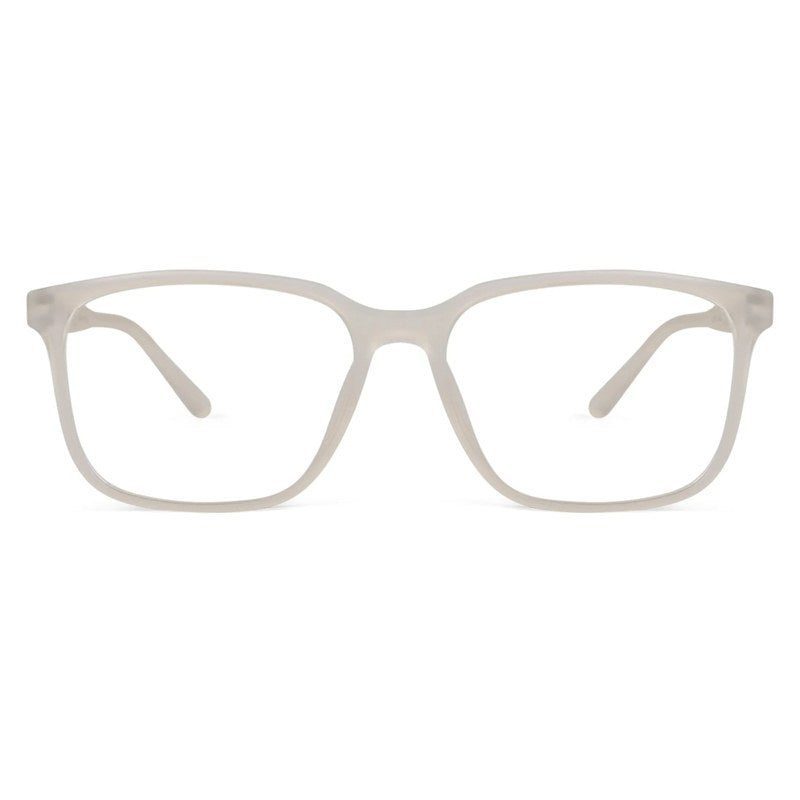 Focusly Transparent Medium Full Rim RECTANGLE Computer Glasses for Men & Women — Hashtag Eyewears