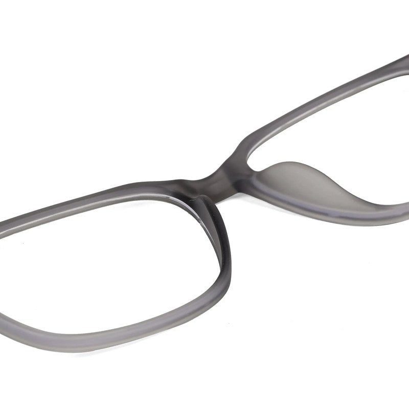 Focusly Transparent Smoke Medium Full Rim RECTANGLE Computer Glasses for Men & Women — Hashtag Eyewears