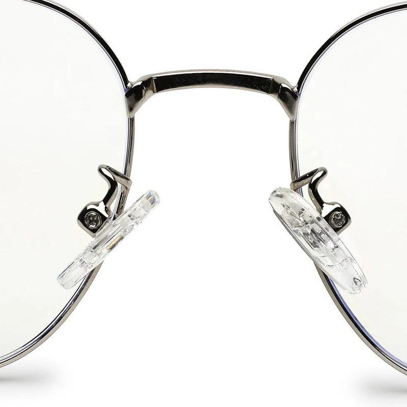 Frostis Black & Silver Small Full Rim Hexagonal Computer Glasses for Men & Women — Hashtag Eyewears