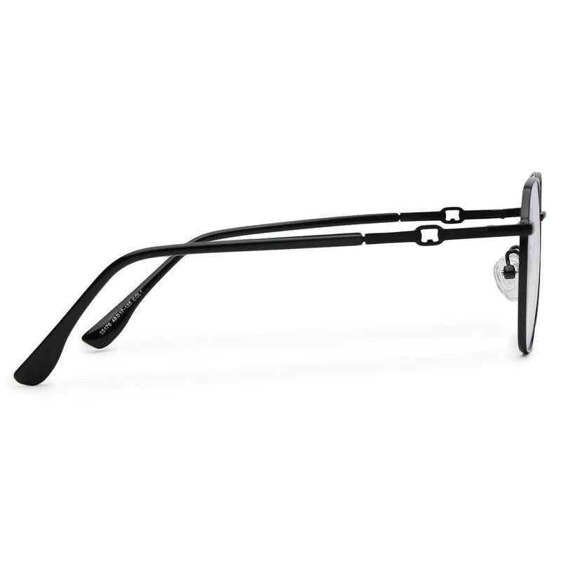 Frostis Black Small Full Rim Hexagonal Computer Glasses for Men & Women — Hashtag Eyewears