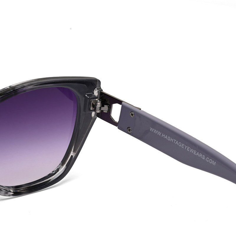 Fynix Black Grey Texture Medium Full Rim Cateye Sunglasses for Women — Hashtag Eyewears