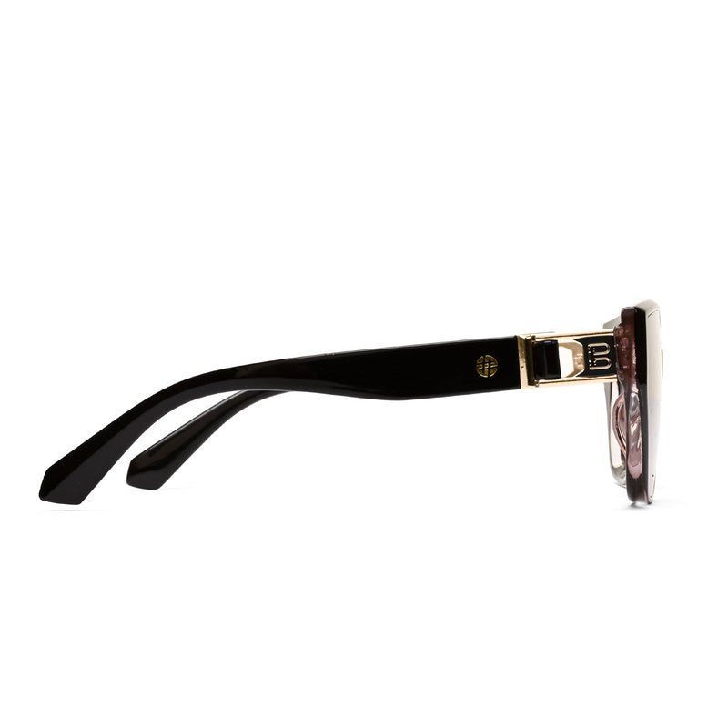Fynix Transparent Brown Medium Full Rim Cateye Sunglasses for Women — Hashtag Eyewears
