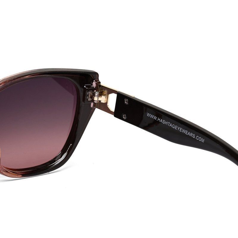 Fynix Transparent Brown Medium Full Rim Cateye Sunglasses for Women — Hashtag Eyewears
