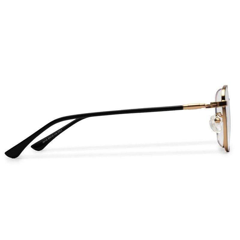 Fyrion Black & Gold Medium Full Rim RECTANGLE Computer Glasses for Men & Women — Hashtag Eyewears