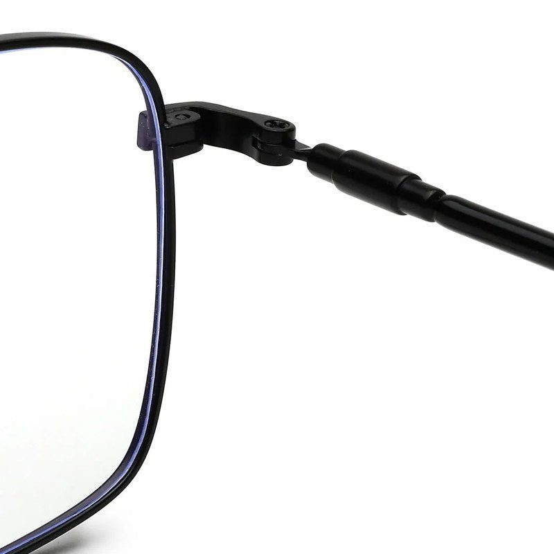 Fyrion Black Medium Full Rim RECTANGLE Computer Glasses for Men & Women — Hashtag Eyewears