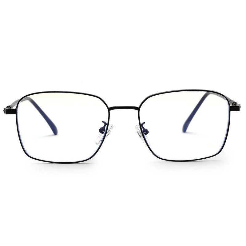 Fyrion Black Medium Full Rim RECTANGLE Computer Glasses for Men & Women — Hashtag Eyewears