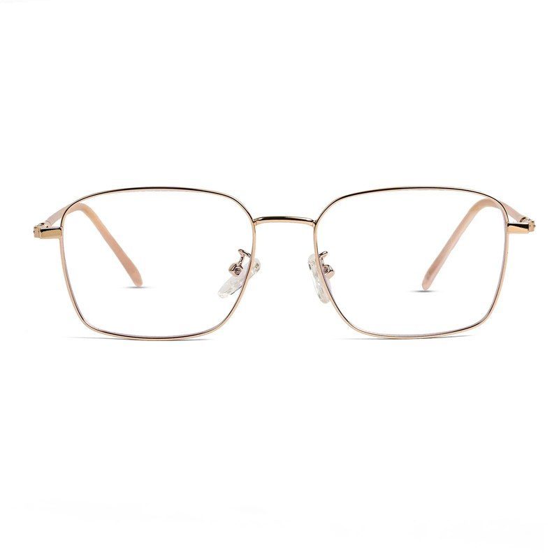 Fyrion Golden Medium Full Rim RECTANGLE Computer Glasses for Men & Women — Hashtag Eyewears