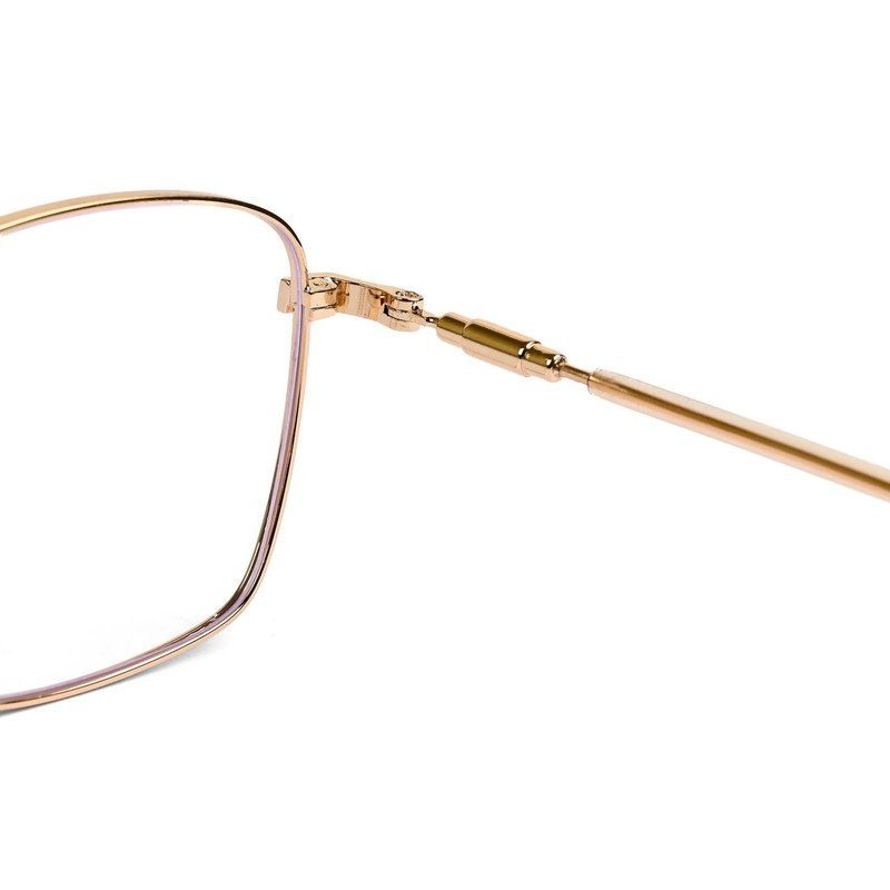 Fyrion Golden Medium Full Rim RECTANGLE Computer Glasses for Men & Women — Hashtag Eyewears