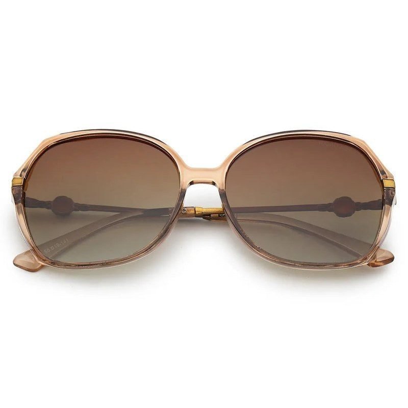 Gaelion Gradient Brown Large Full Rim Square Sunglasses for Women — Hashtag Eyewears