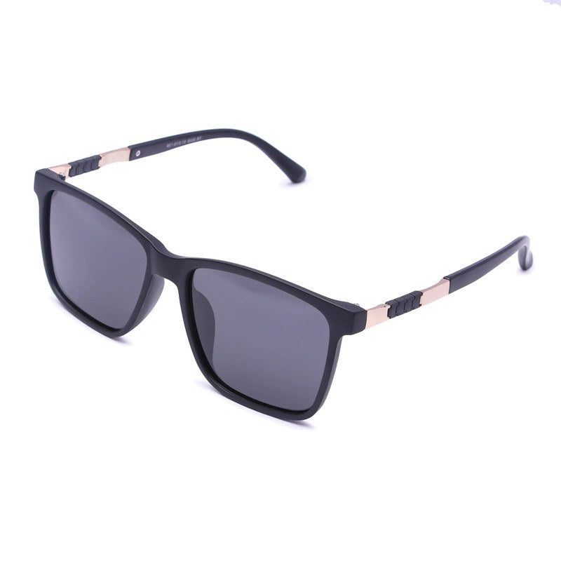 Galaron Matt Black Large Full Rim Square Sunglasses for Men & Women — Hashtag Eyewears