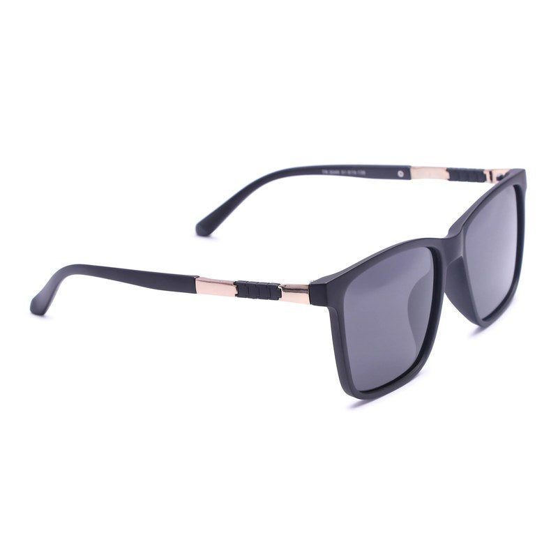 Galaron Matt Black Large Full Rim Square Sunglasses for Men & Women — Hashtag Eyewears