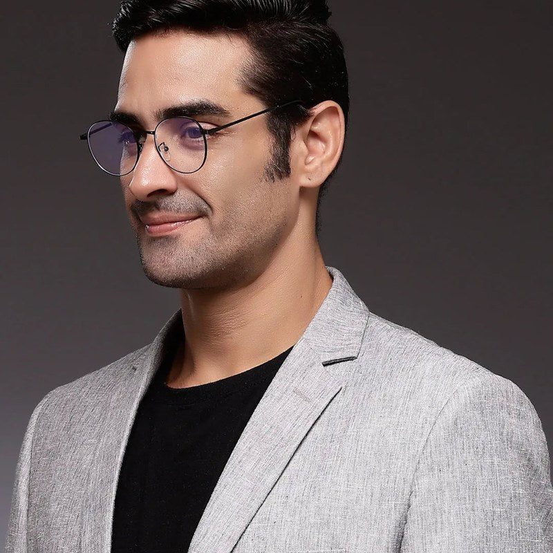 Galveris Black Small Full Rim Round Computer Glasses for Men & Women — Hashtag Eyewears