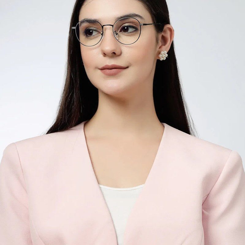 Galveris Black Small Full Rim Round Computer Glasses for Men & Women — Hashtag Eyewears