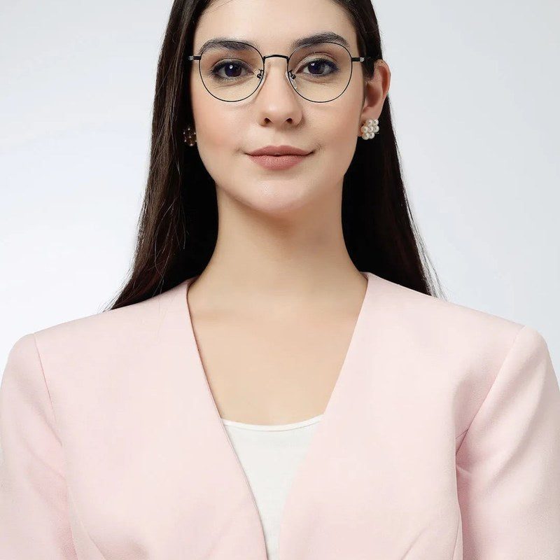 Galveris Black Small Full Rim Round Computer Glasses for Men & Women — Hashtag Eyewears