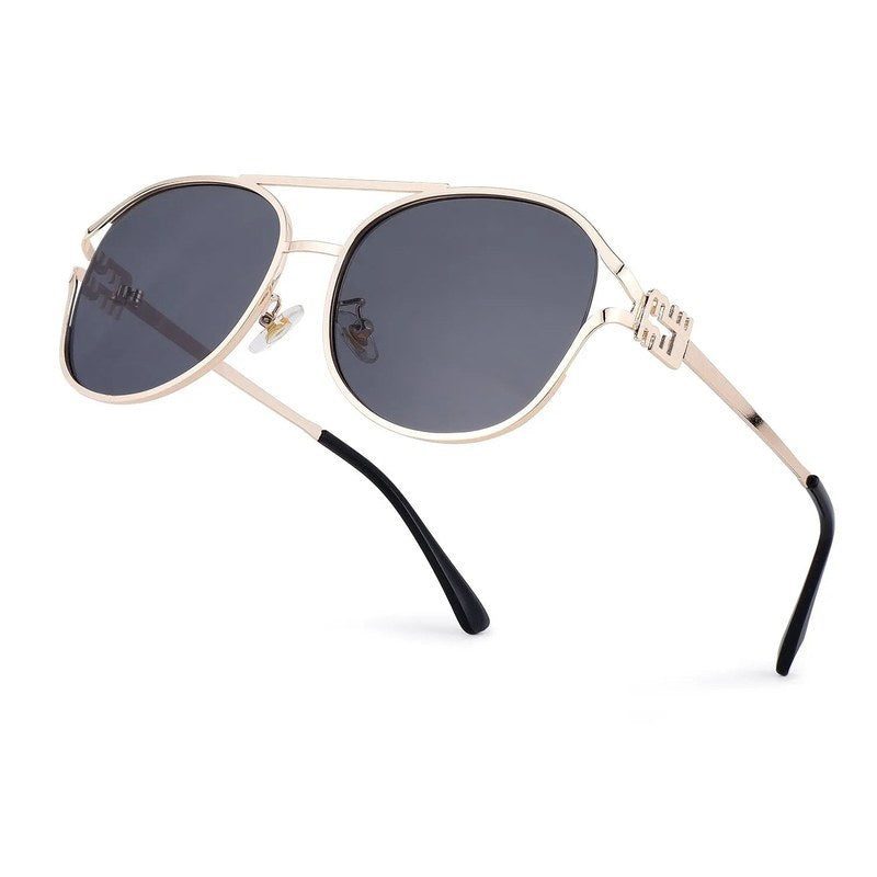 Glacior Grey Large Full Rim Oval Sunglasses for Women — Hashtag Eyewears