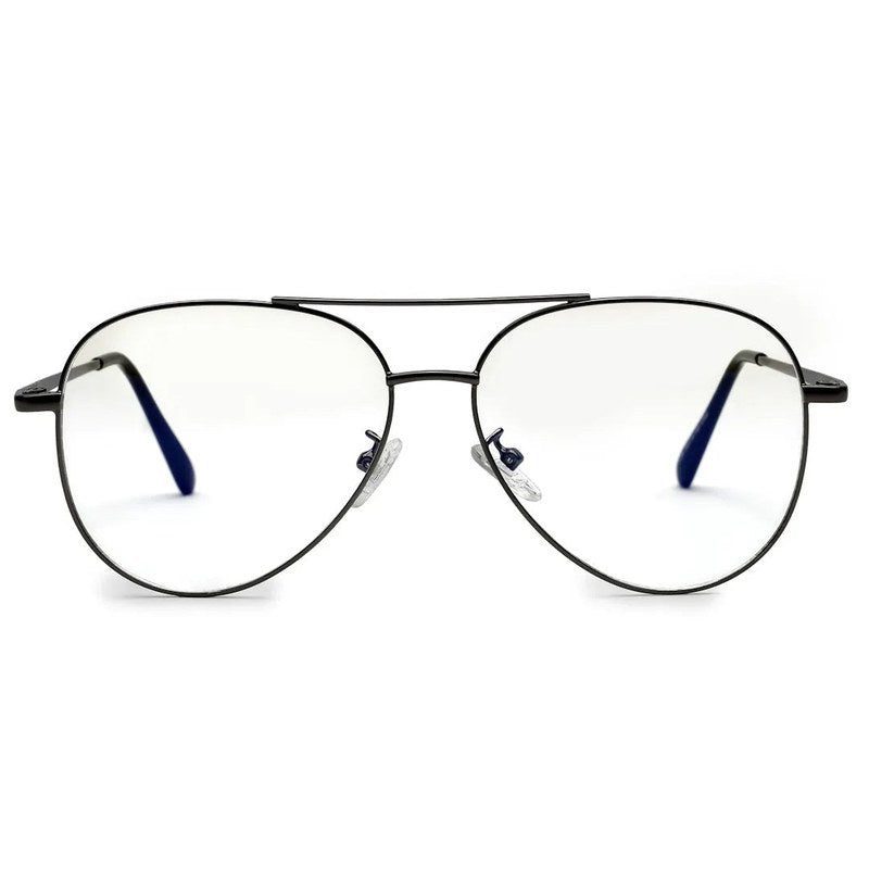 Gravion Grey Medium Full Rim Aviator Computer Glasses for Men & Women — Hashtag Eyewears