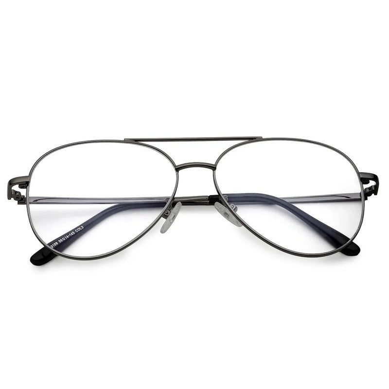Gravion Grey Medium Full Rim Aviator Computer Glasses for Men & Women — Hashtag Eyewears