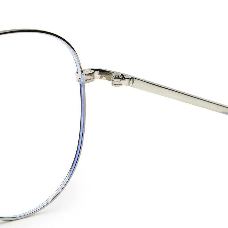 Gravion Silver & Black Medium Full Rim Aviator Computer Glasses for Men & Women — Hashtag Eyewears