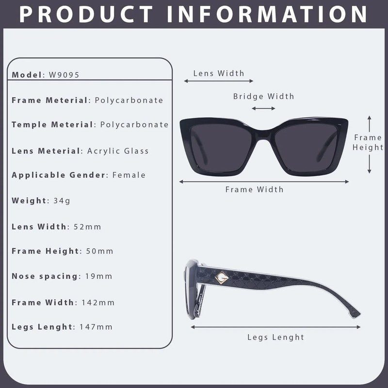 Gravon Black Large Full Rim Wayfarer Sunglasses for Women — Hashtag Eyewears