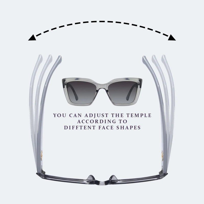 Gravon Grey Large Full Rim Wayfarer Sunglasses for Women — Hashtag Eyewears