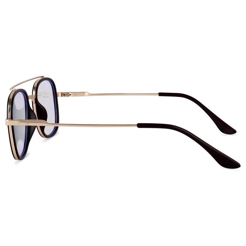 Grexar Golden & Brown Medium Full Rim Square Clip-on for Men & Women — Hashtag Eyewears