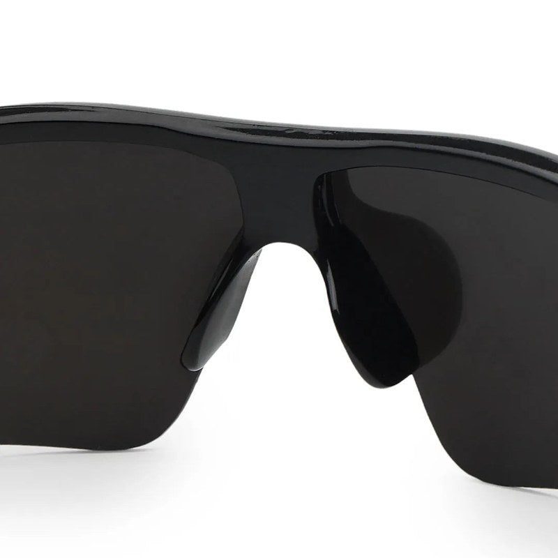 Griffey Black/Blue/Blue Medium Half Rim Shield Sports Sunglasses for Men & Women — Hashtag Eyewears