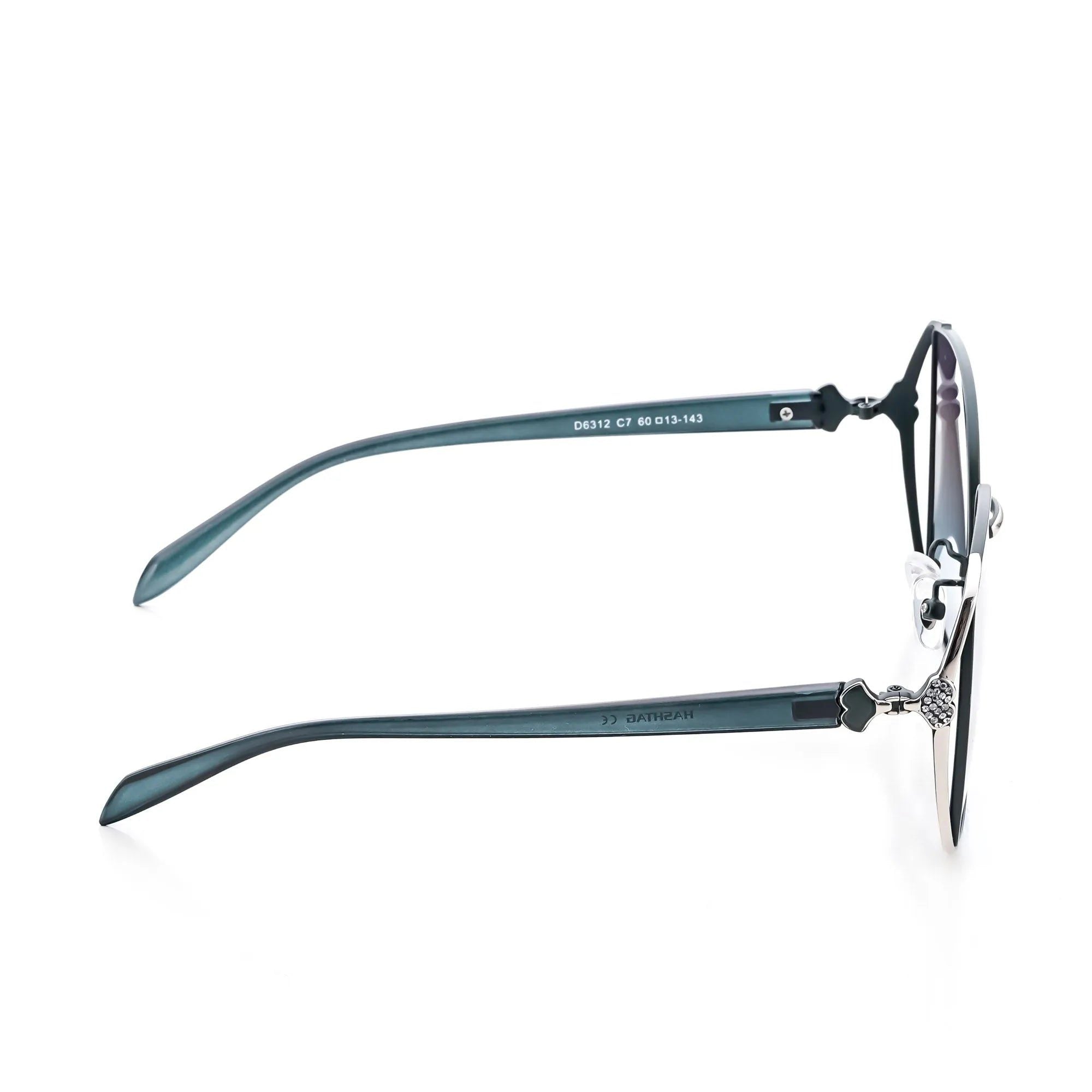 HEARTS Green & Silver Large Full Rim Square Sunglasses for Women — Hashtag Eyewears