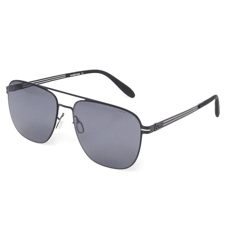 Helion Black Small Full Rim Square Sunglasses for Men — Hashtag Eyewears