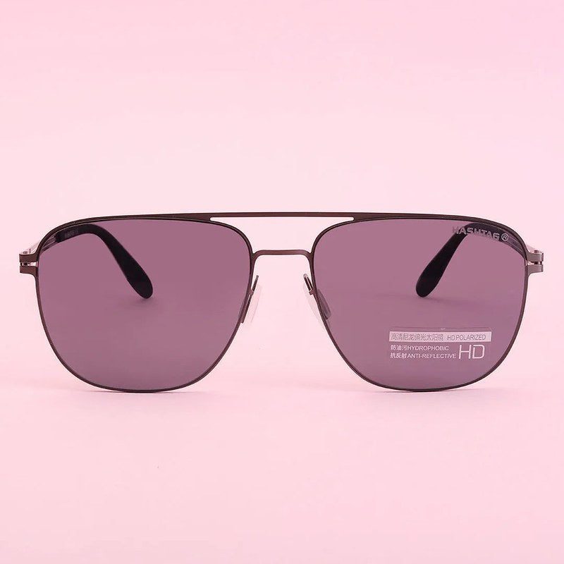 Helion Grey Small Full Rim Square Sunglasses for Men — Hashtag Eyewears