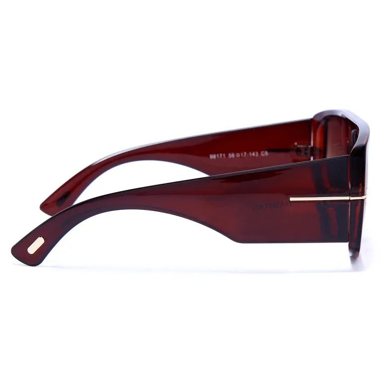 Helios Gradient Brown Oversized Full Rim Square Sunglasses for Men & Women — Hashtag Eyewears