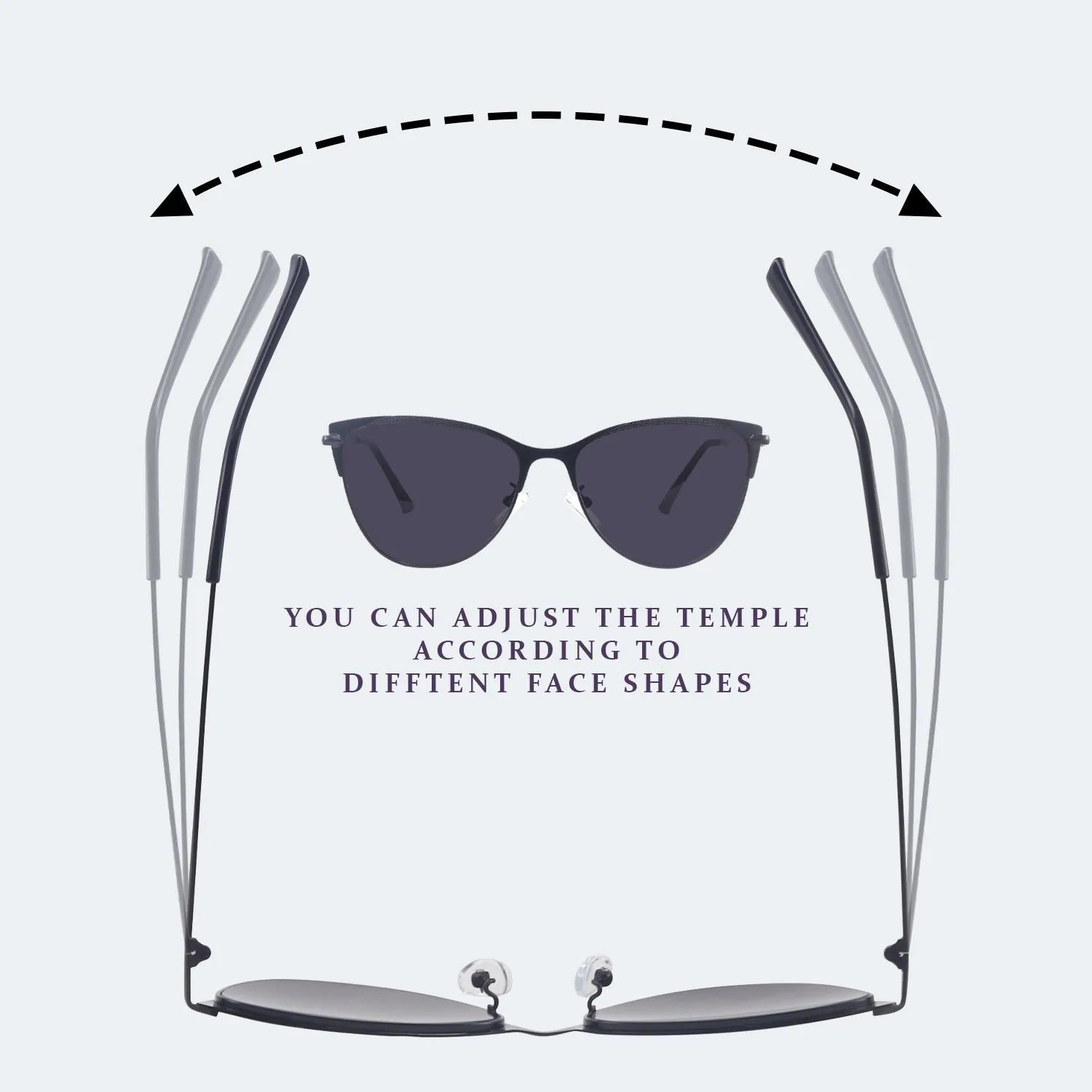 Hestara Black Medium Full Rim Cat eye Sunglasses for Women — Hashtag Eyewears