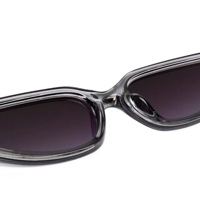 Hyra Transparent Grey Medium Full Rim Cateye Sunglasses for Women — Hashtag Eyewears