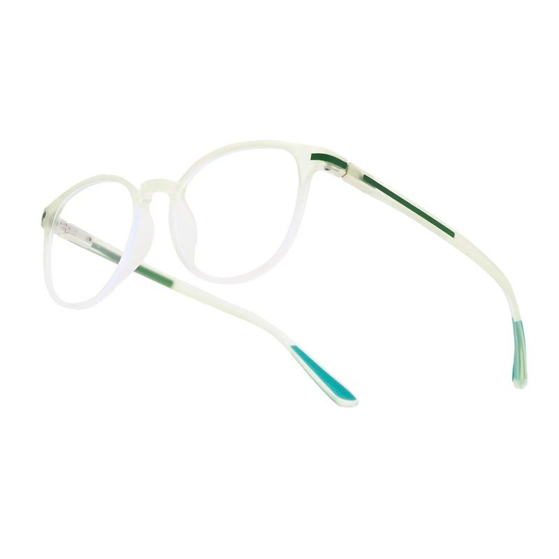 Idefend Transparent Light Green Medium Full Rim Round Computer Glasses for Men & Women — Hashtag Eyewears